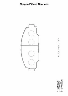 Brake Pad Set, disc brake (T360A84)