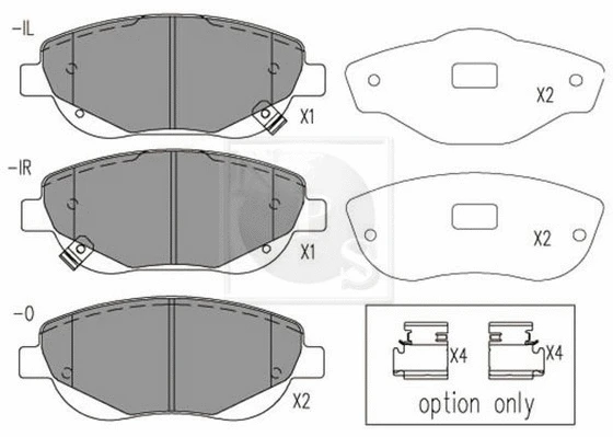 Brake Pad Set, disc brake (T360A130)
