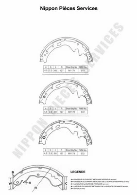 Brake Shoe Set (N350N36)