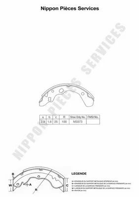 Brake Shoe Set (M350A14)