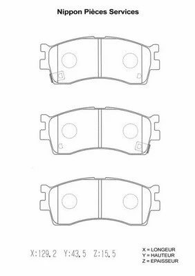 Brake Pad Set, disc brake (K360A12)