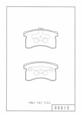 Brake Pad Set, disc brake (D360U15)