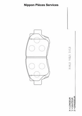 Brake Pad Set, disc brake (T360A60)