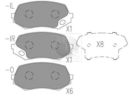 Brake Pad Set, disc brake (M360I89)