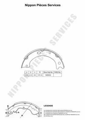 Brake Shoe Set (N350N33)