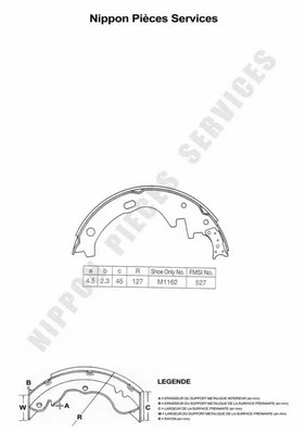 Brake Shoe Set (N350N29)