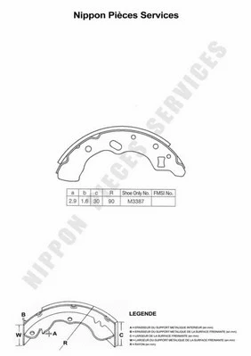 Brake Shoe Set (M350A17)