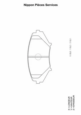 Brake Pad Set, disc brake (M360A63)