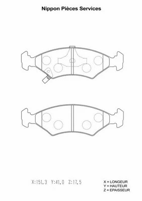 Brake Pad Set, disc brake (K360A04)