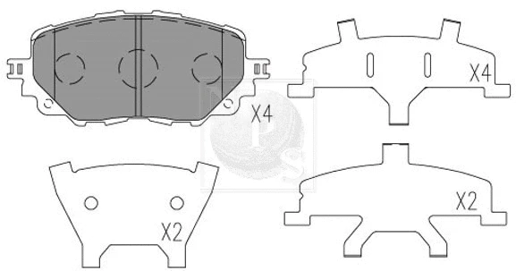 Brake Pad Set, disc brake (M360A74)