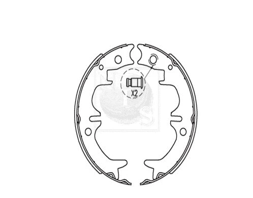 Brake Shoe Set (T350A96)