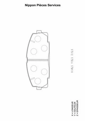 Brake Pad Set, disc brake (T360A22)