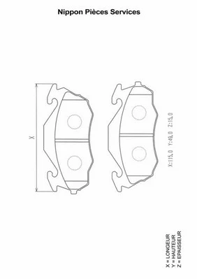 Brake Pad Set, disc brake (S360U17)