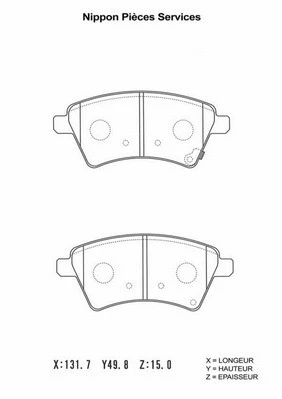 Brake Pad Set, disc brake (S360I31)