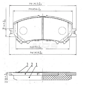 Brake Pad Set, disc brake (N360N28)