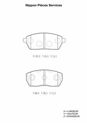 Brake Pad Set, disc brake (S360I15)