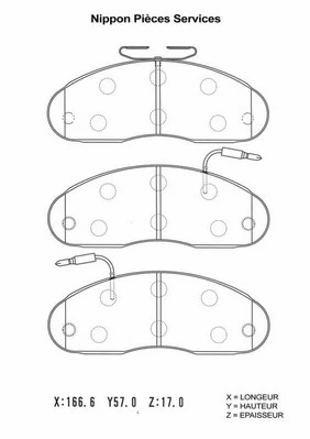 Brake Pad Set, disc brake (N360N46)