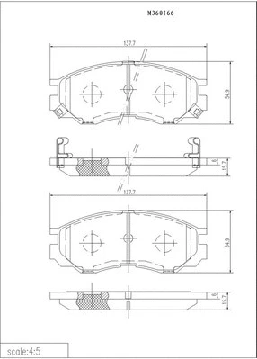 Brake Pad Set, disc brake (M360I66)