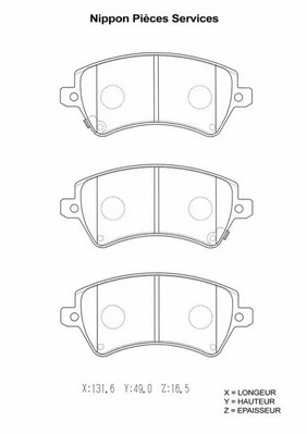 Brake Pad Set, disc brake (T360A11)