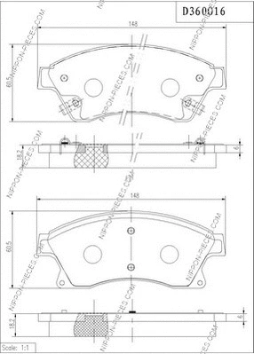 Brake Pad Set, disc brake (D360O16)