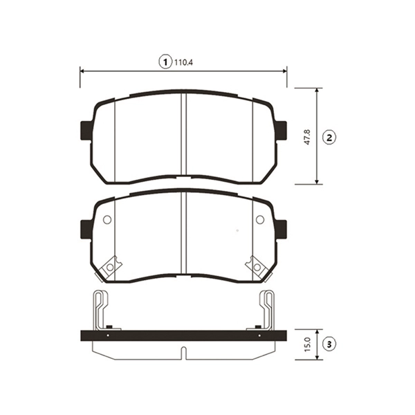 Brake Pad Set, disc brake (GK1352)