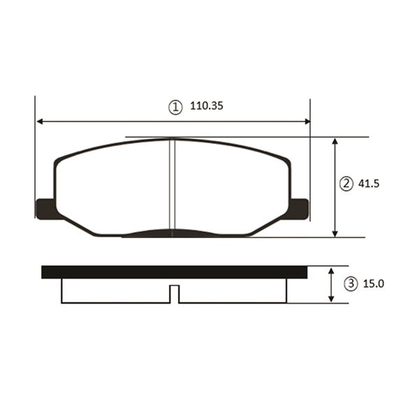 Brake Pad Set, disc brake (GK0949)
