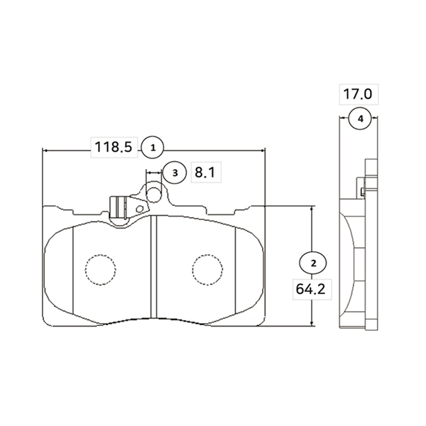 Brake Pad Set, disc brake (GK1061)