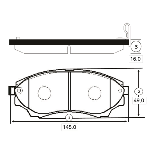 Brake Pad Set, disc brake (GK0178)
