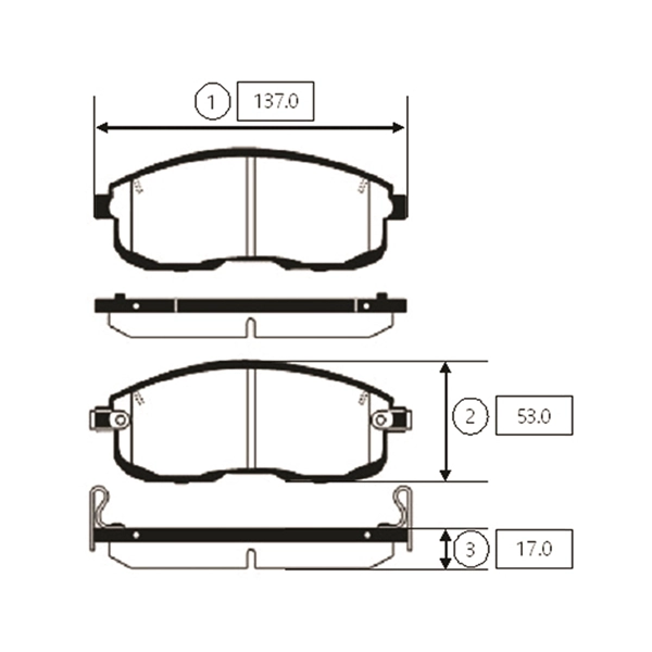 Brake Pad Set, disc brake (GK0986)