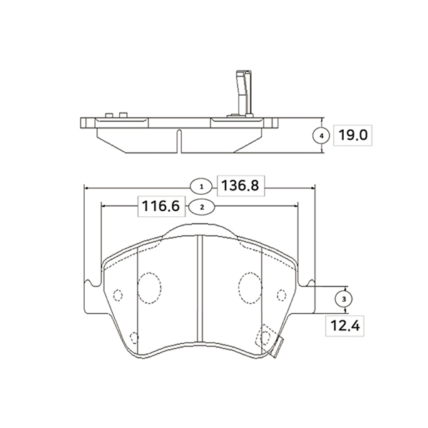 Brake Pad Set, disc brake (GK1067)