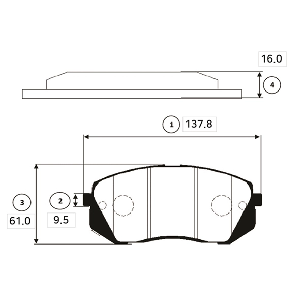 Brake Pad Set, disc brake (GK0501)
