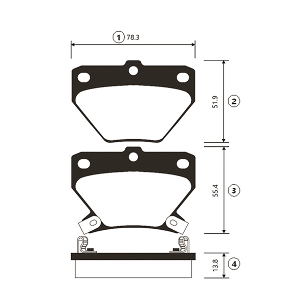 Brake Pad Set, disc brake (GK1056)