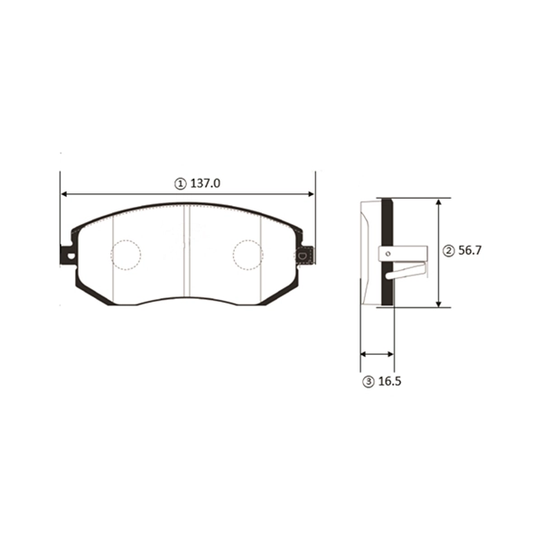 Brake Pad Set, disc brake (GK1461)