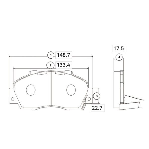 Brake Pad Set, disc brake (GK0438)