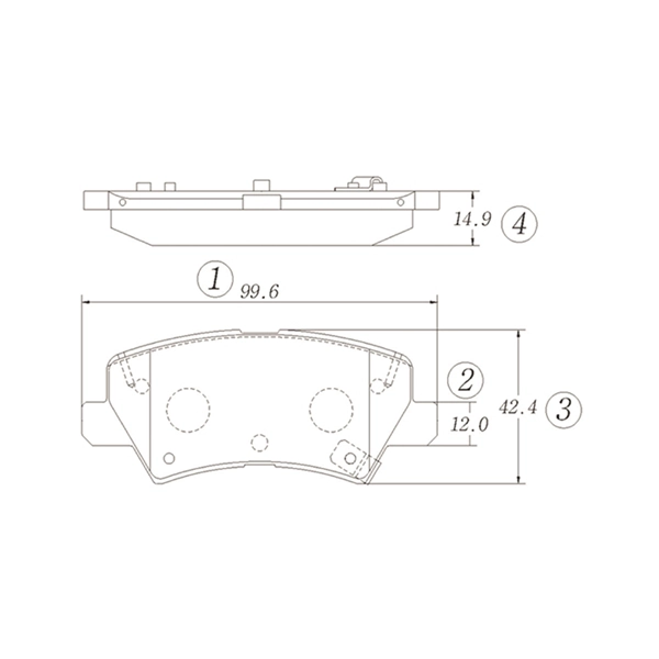 Brake Pad Set, disc brake (GK1393)
