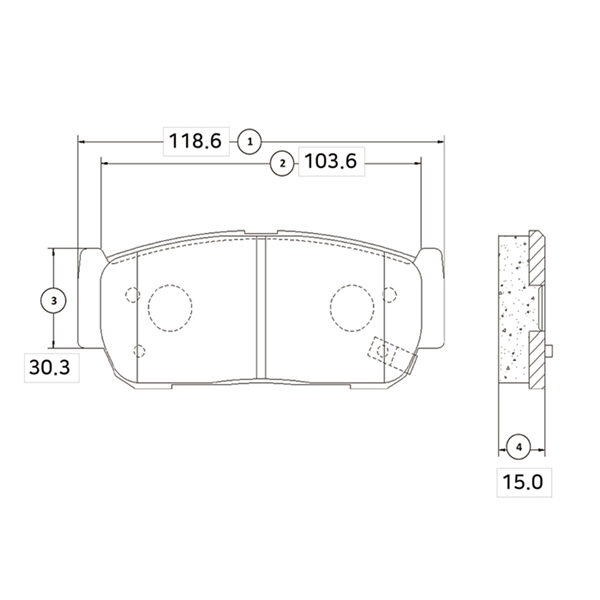 Brake Pad Set, disc brake (GK0564)