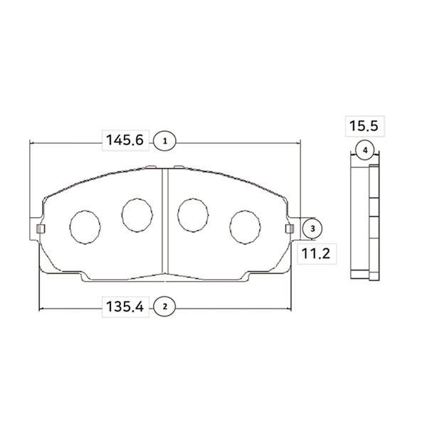 Brake Pad Set, disc brake (GK1053)