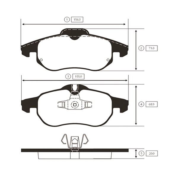 Brake Pad Set, disc brake (GK0279)