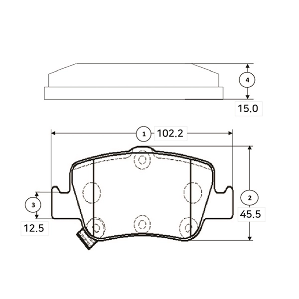 Brake Pad Set, disc brake (GK1189)