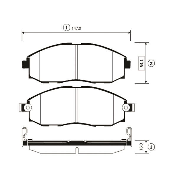 Brake Pad Set, disc brake (GK0472)