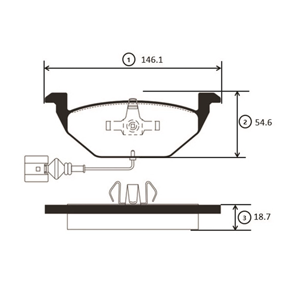 Brake Pad Set, disc brake (GK1229)