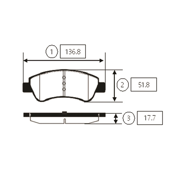 Brake Pad Set, disc brake (GK0863)