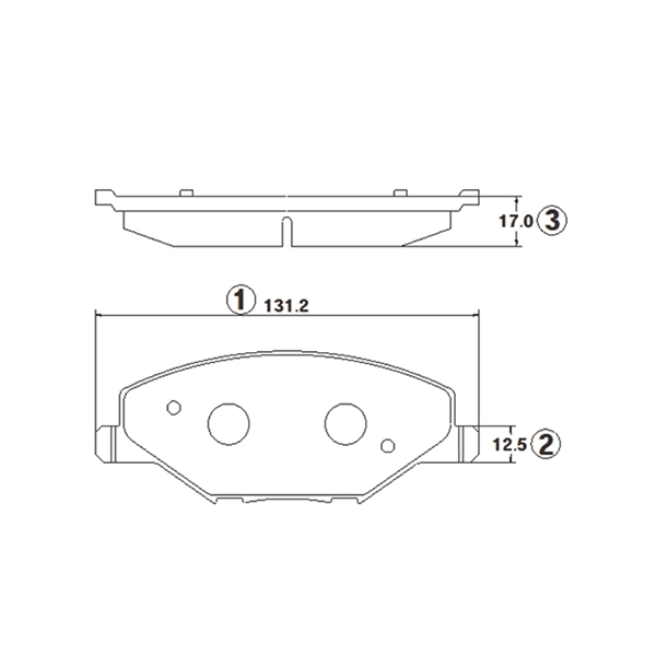 Brake Pad Set, disc brake (GK1428)