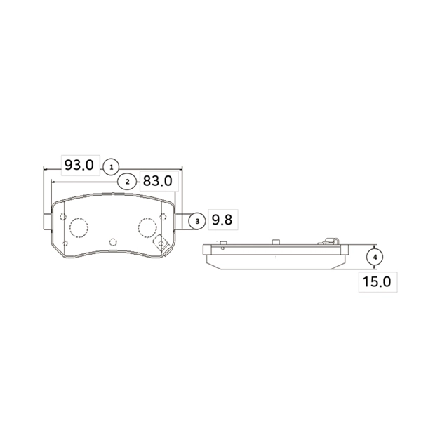Brake Pad Set, disc brake (GK0555)