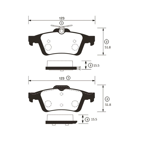 Brake Pad Set, disc brake (GK0659)
