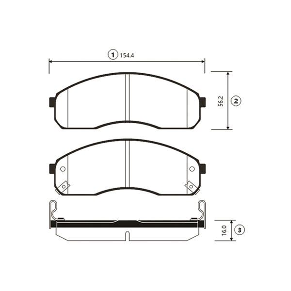 Brake Pad Set, disc brake (GK0519)