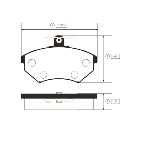 Brake Pad Set, disc brake (GK1242)