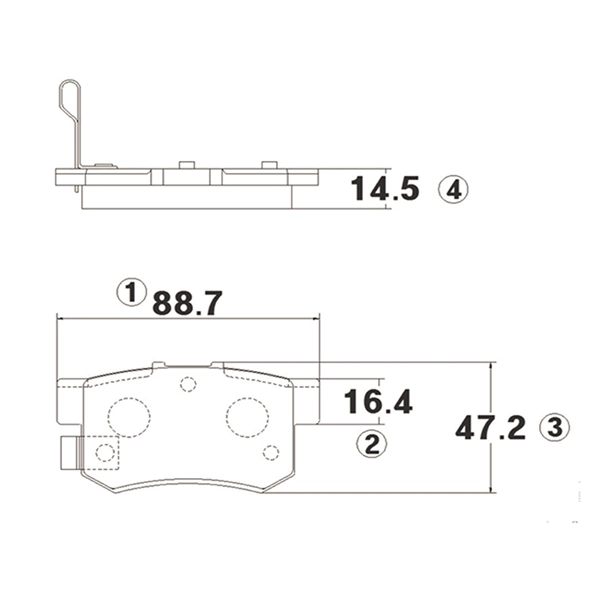 Brake Pad Set, disc brake (GK0325)