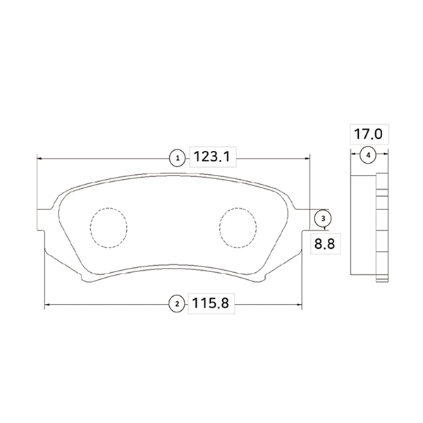 Brake Pad Set, disc brake (GK1069)