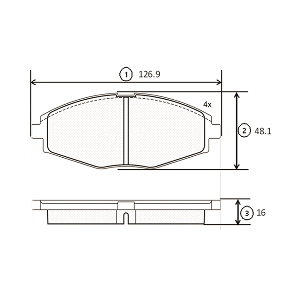 Brake Pad Set, disc brake (GK0430)